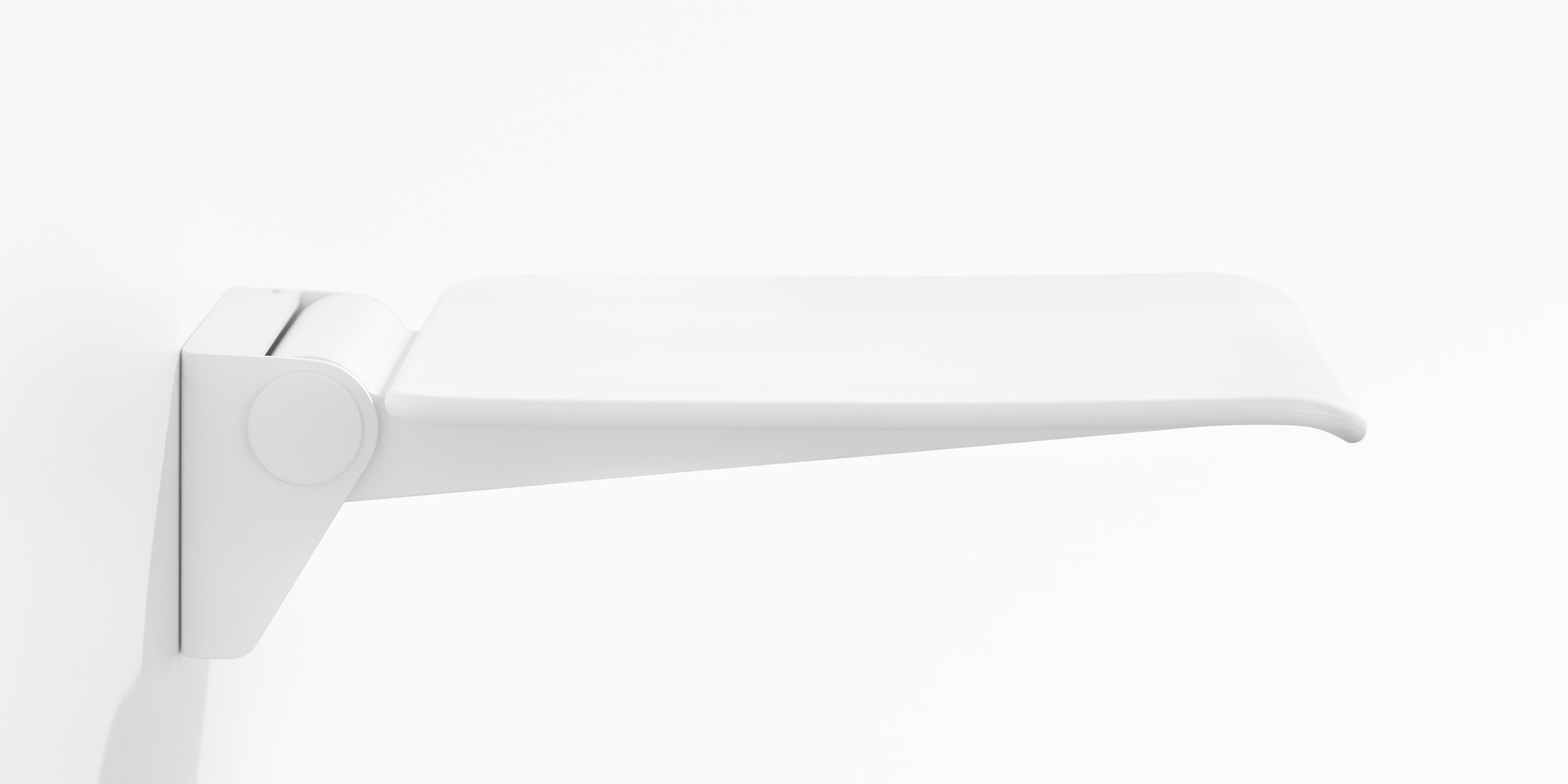 Folding seat in the color signal white made of polyamide