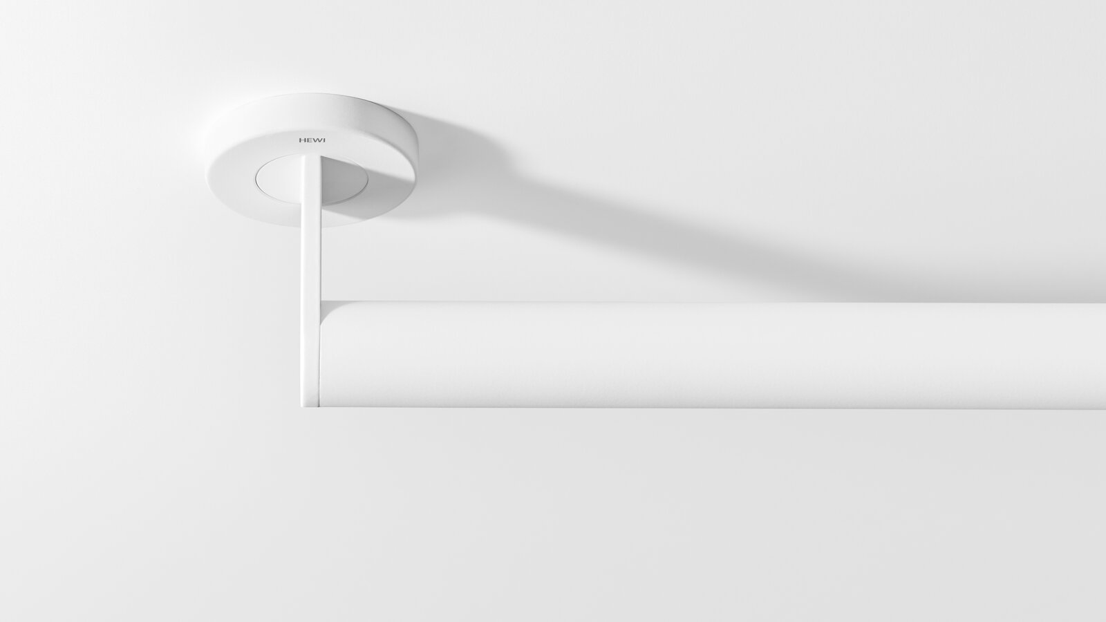 Stainless steel grab handle in matt white