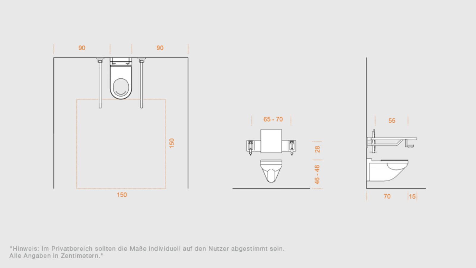 HEWI Planningshulp - WC Planningshulp voor de WC