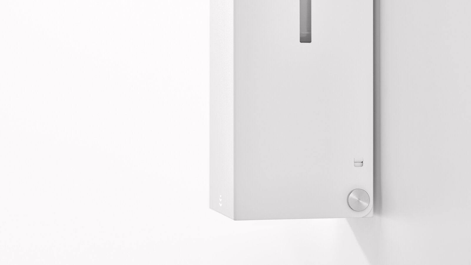 HEWI SENSORIC touchless soap dispenser White matt Touchless soap dispenser with angular design in matt white stainless steel colour